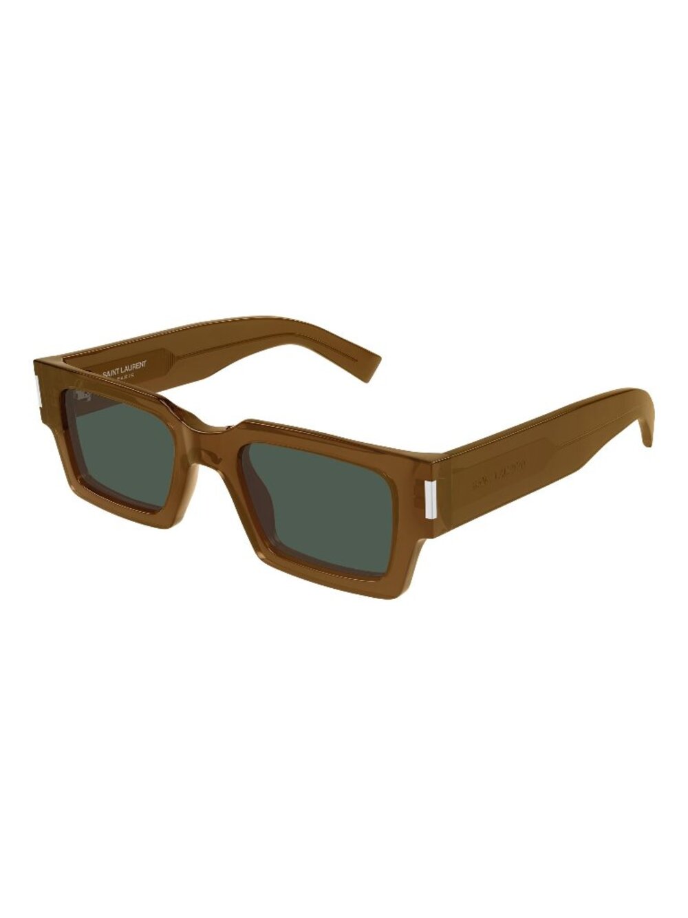 New Saint Laurent Unisex Sunglasses Brown Green Lens Acetate Frame SL 572 011 50